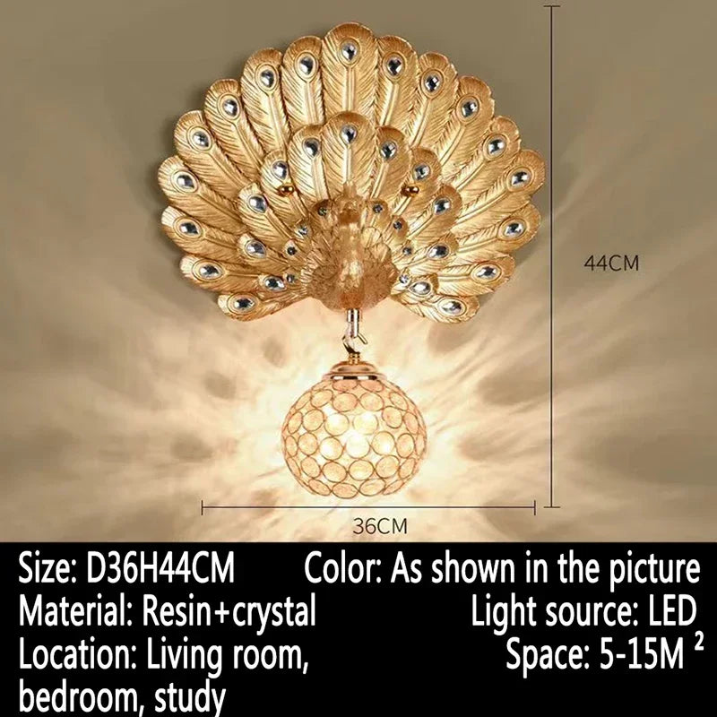 American-style Peacock (wall lamp)
