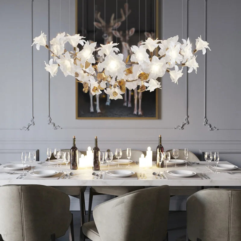 Designer (White Flower) Chandelier