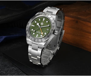 San Martin Pink Dial GMT/NH34 Classic Watch