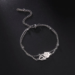 Lying Cat Charm Bracelet