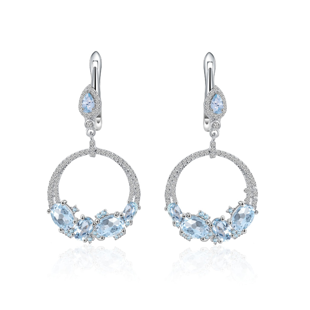 Sky Blue - Topaz Sterling Earrings (USA)