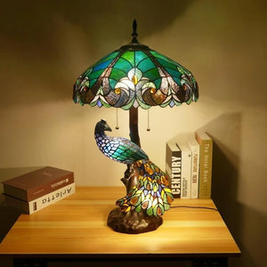 Tiffany European (Peacock) Table Lamp