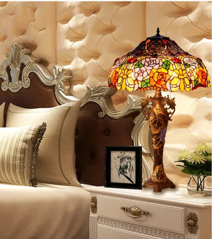 Tiffany Style/American Rose Lamp