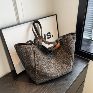 Leopard Print (Canvas) Beach Bags
