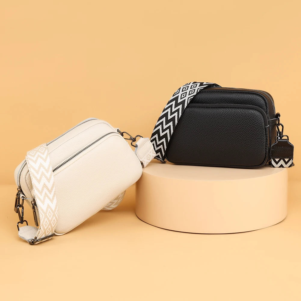 Genuine Leather (Wide Strap) Fashion Bag