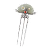 Jade Flower (S925 Sterling) Hair Stick Comb
