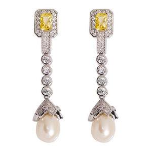 Citrine Elegant (925 Sterling Silver)  Earrings