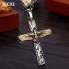 Retro Eagle S925 Sterling Cross Pendant