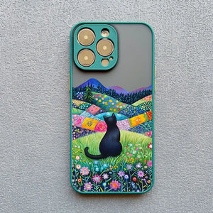 Black Cat/Landscape iPhone Cases