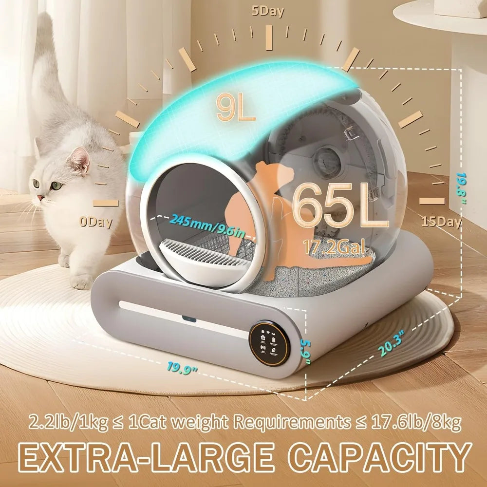 CAT 65L+9L Self Cleaning Litter Box (USA)