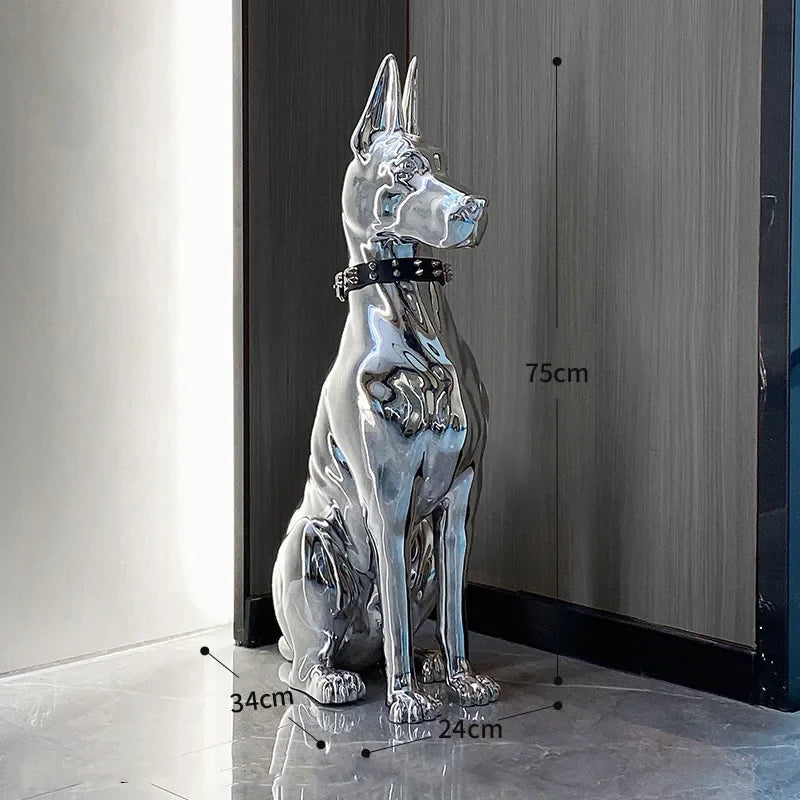 Greyhound/Doberman Decor Sculpture