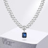 Cuban (Blue Stone) Stainless Necklace
