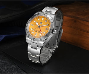 San Martin Pink Dial GMT/NH34 Classic Watch