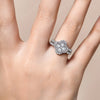 Moissanite 18k White Gold/Sterling Diamond Ring
