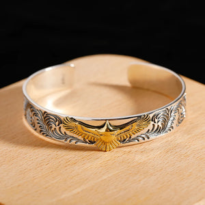 Flying Eagle (S925 Sterling Silver) Cuff Bracelet