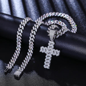 Bling/Diamond Sterling Cross Necklace