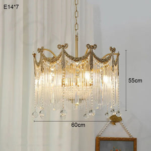French Tassel (Copper) Crystal Chandelier