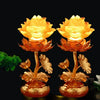 Lotus Buddha (LED) Lamps (pair)