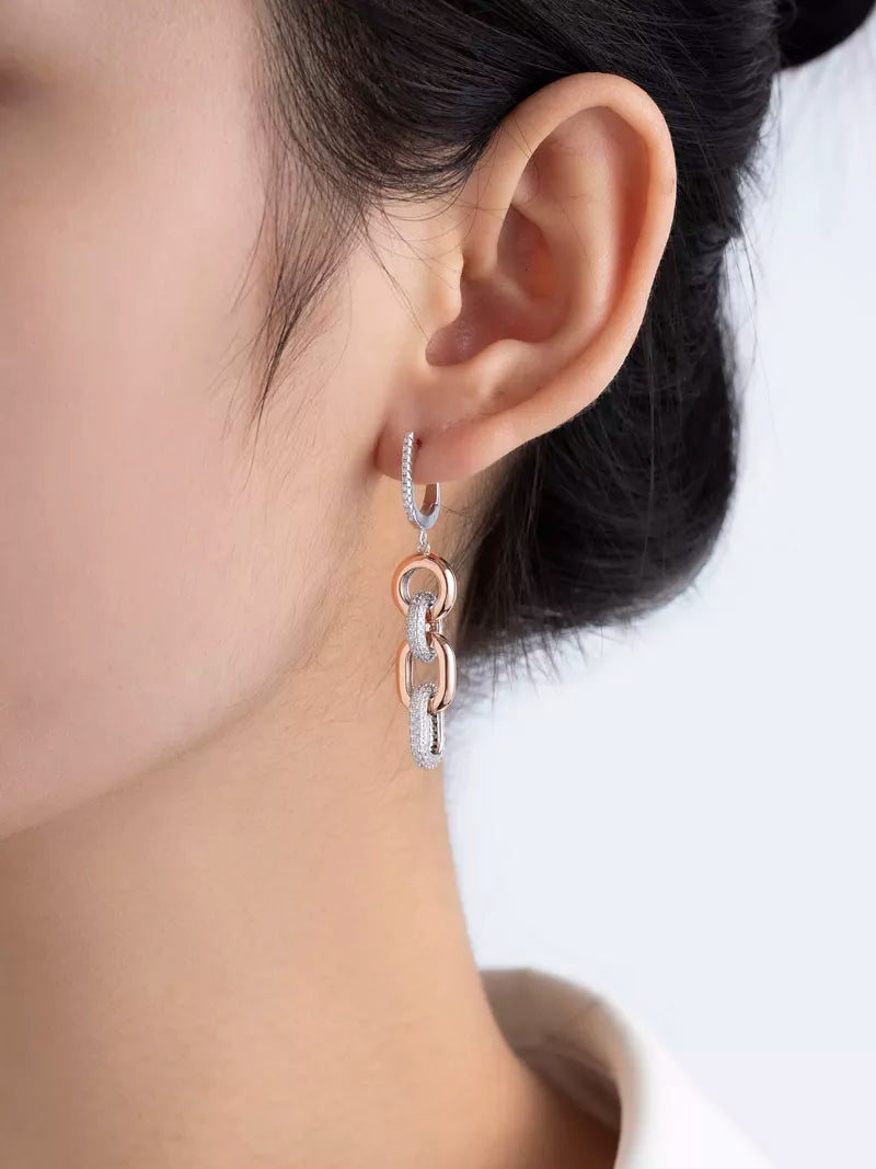 Silver/Gold Chain - Sterling Earrings