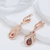 Red Rose Gold - Crystal Earrings