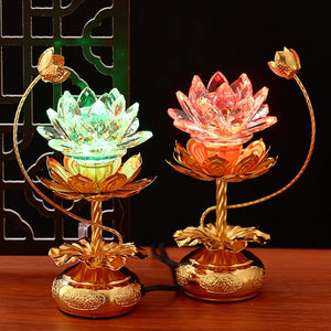 Lotus Buddha Lamps (pair)