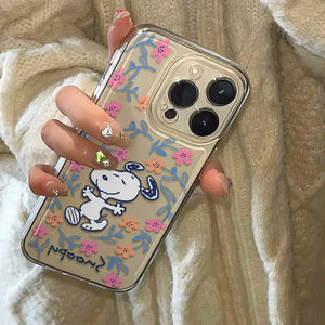 SNOOPY Happy Flower iPhone Cases