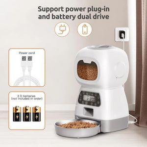 Pet Automatic Feeder 3.5L (Voice Record)