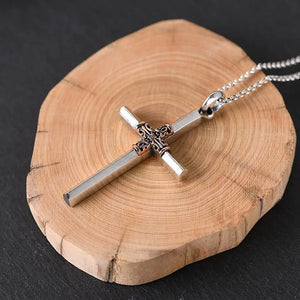 Retro Solid (925 Sterling Silver) Cross Pendant