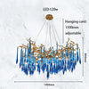 Classic Blue/Gold Lustre Chandelier