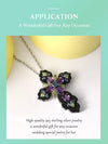 Amethyst Multicolor Cross (925 Sterling) Necklace