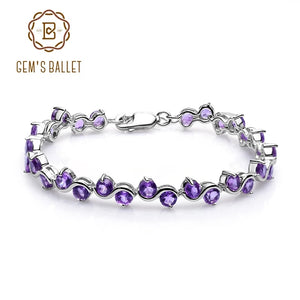 Purple Gem - Sterling Bracelet