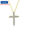 Moissanite/Diamond Cross Necklace (18k Certificate)