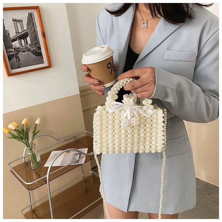 Pearl Bead Clutch Bag