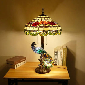 Tiffany European (Peacock) Table Lamp