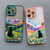 Black Cat/Landscape iPhone Cases