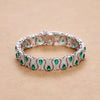Emerald/Ruby Gem (Sterling) Bracelets