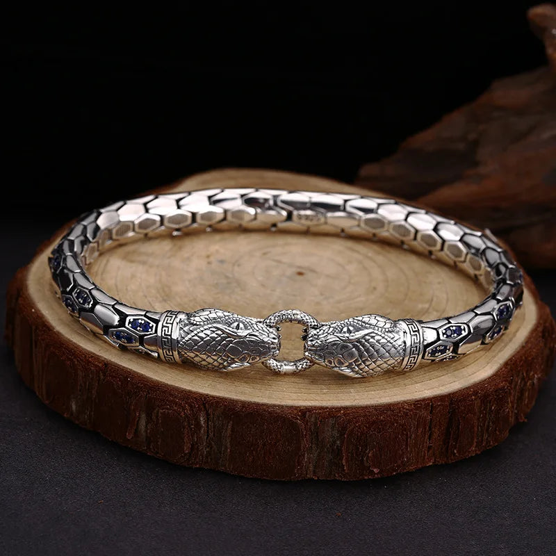Couple S925 Sterling Snake Bracelet