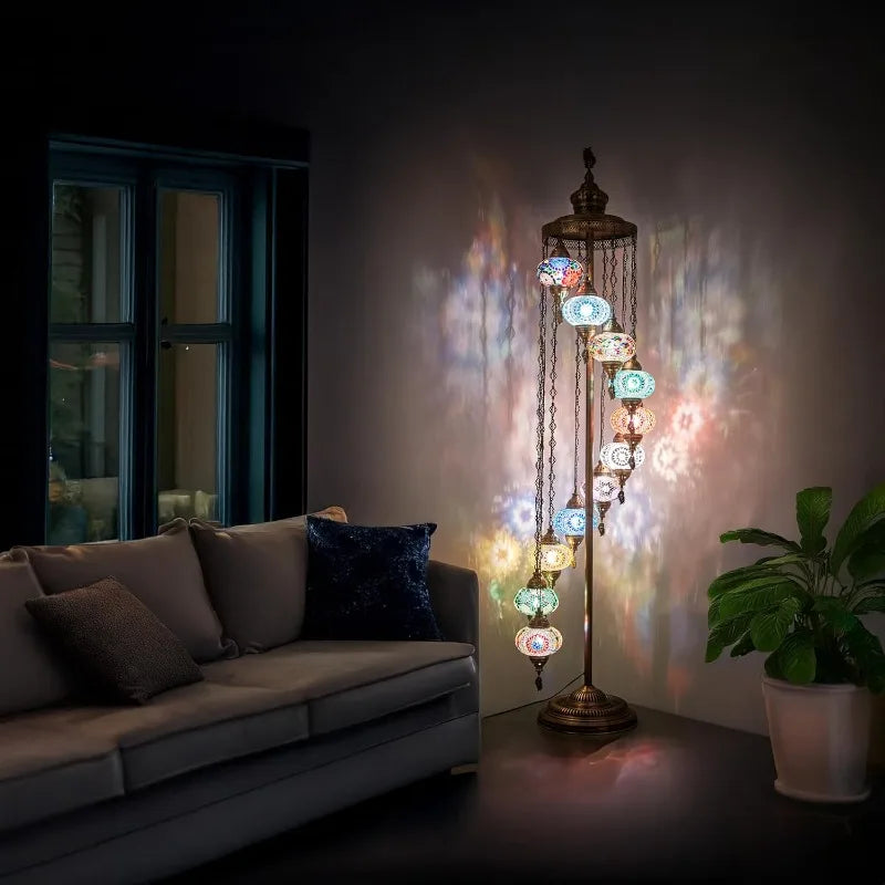 Turkish Floor Lamp (11 Globes/7ft Tall) (USA)