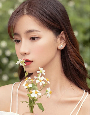 Sun Flower S925 Silver (Clip Earrings)