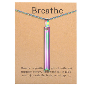 BREATHING Anxiety/Mindfulness Positive Relief Necklace