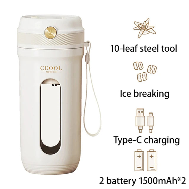 10 Blades Electric Portable Blender (350ML)