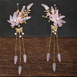 Butterfly Flower Hairclips (1pair)