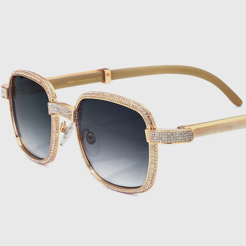 Diamond Buffalo Horn Sunglasses