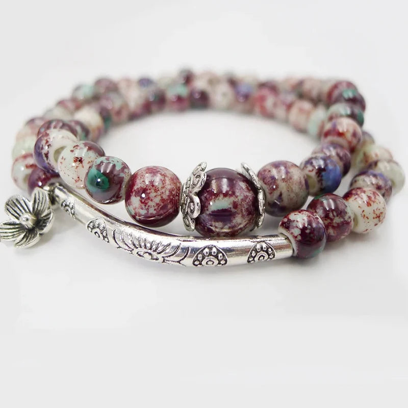 Flower Charm Bracelets (Wrap Style)