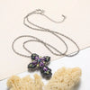 Amethyst Multicolor Cross (925 Sterling) Necklace