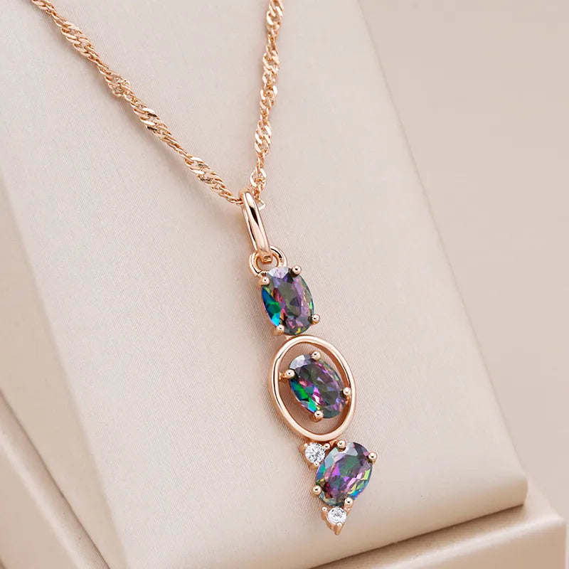 Crystal Rose Gold Necklace