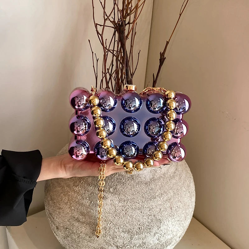 Bubble Square Clutch Purse