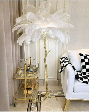 Ostrich Feather Floor Lamp