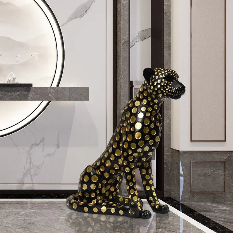 Leopard Ornament Floor Statue