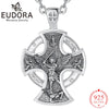 Saint Michael Cross (925 Sterling Silver) Necklace